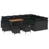 vidaXL Sada zahradn&iacute;ch pohovek 13 ks 12-Počet m&iacute;st Čern&aacute;