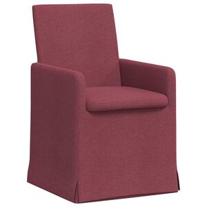 vidaXL J&iacute;deln&iacute; židle 2 ks Textil v&iacute;nov&aacute; červen&aacute; 57 x 68 x 94 cm