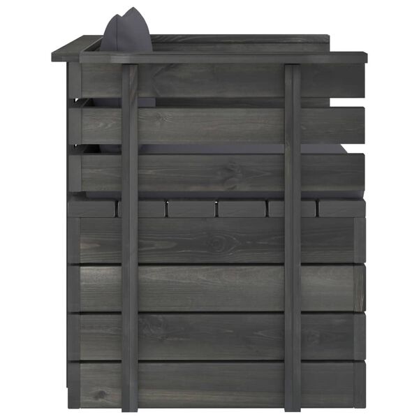 vidaXL 12d&iacute;ln&aacute; zahradn&iacute; sedac&iacute; souprava z palet + podu&scaron;ky borov&eacute; dřevo