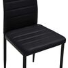 vidaXL J&iacute;deln&iacute; židle 4 ks čern&eacute; uměl&aacute; kůže