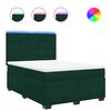 vidaXL Box spring postel s matrac&iacute; tmavě zelen&aacute; 160x200 cm samet