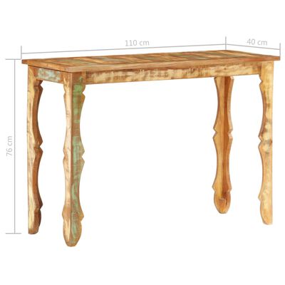vidaXL Konzolový stolek 110 x 40 x 76 cm masivní recyklované dřevo