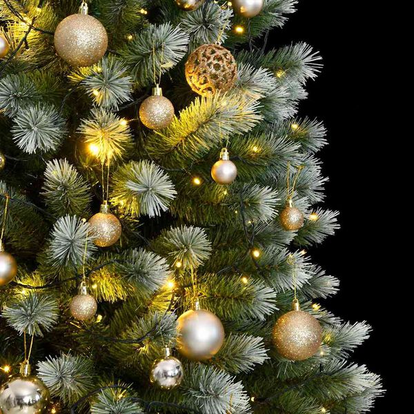 vidaXL Uměl&yacute; skl&aacute;pěc&iacute; v&aacute;nočn&iacute; stromek se 150 LED a koulemi 150 cm