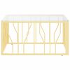vidaXL Konferenční stolek zlatý 80 x 80 x 40 cm nerezová ocel a sklo