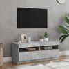 vidaXL TV skř&iacute;ňka s LED osvětlen&iacute;m betonově &scaron;ed&aacute; 100 x 35 x 40 cm