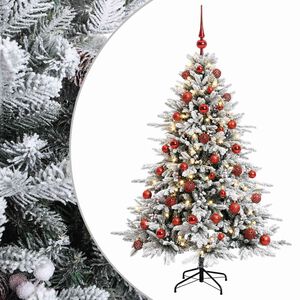 vidaXL Uměl&yacute; v&aacute;nočn&iacute; stromek s v&aacute;nočn&iacute;mi koulemi 120 cm 150 LED
