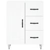 vidaXL Skř&iacute;ň highboard b&iacute;l&aacute; 69,5 x 34 x 180 cm kompozitn&iacute; dřevo