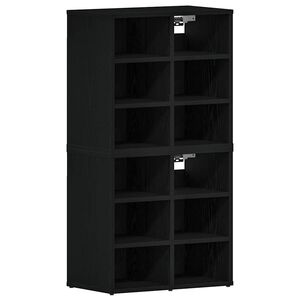 vidaXL Skř&iacute;ň na obuv 2 ks 52 x 30 x 50,5 cm Kompozitn&iacute; dřevo Čern&yacute; dub