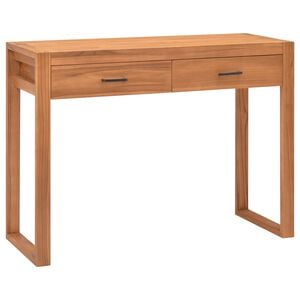 vidaXL Psac&iacute; stůl se 2 z&aacute;suvkami 100 x 40 x 75 cm teakov&eacute; dřevo