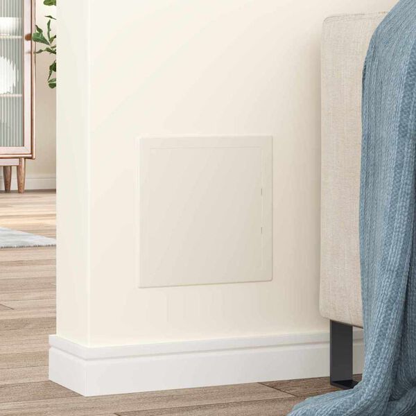 vidaXL Př&iacute;stupov&eacute; panely 2 pcs B&iacute;l&aacute; 20 x 20 cm ABS plast