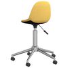 vidaXL Otočn&aacute; kancel&aacute;řsk&aacute; židle hořčicově žlut&aacute; textil