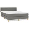 vidaXL Box spring postel s matrac&iacute; tmavě &scaron;ed&yacute; 140 x 190 cm textil