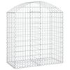 vidaXL Klenut&yacute; gabionov&yacute; ko&scaron; 100 x 50 x 100/120 cm pozinkovan&eacute; železo