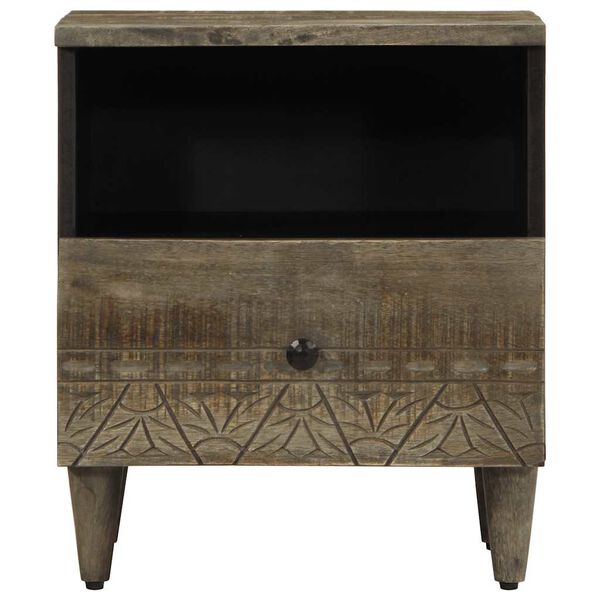 vidaXL Nočn&iacute; stolek světle &scaron;ed&aacute; 40x33x46 cm masivn&iacute; mangovn&iacute;kov&eacute; dřevo