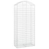 vidaXL Klenut&yacute; gabionov&yacute; ko&scaron; 100 x 50 x 220/240 cm pozinkovan&eacute; železo