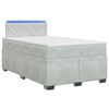 vidaXL Box spring postel s matrac&iacute; a LED Světle &scaron;ed&aacute; 120 x 190 cm