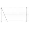 vidaXL Plot s sloupkem Stř&iacute;brn&aacute; 1,2 x 25 m Ocel