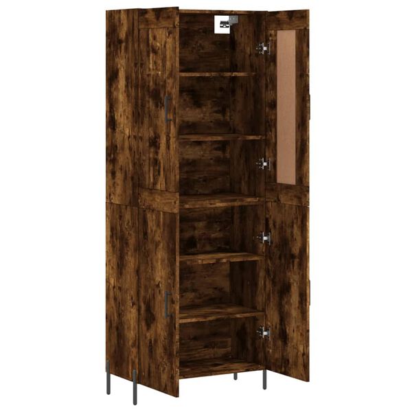vidaXL Skř&iacute;ň highboard kouřov&yacute; dub 69,5 x 34 x 180 cm kompozitn&iacute; dřevo