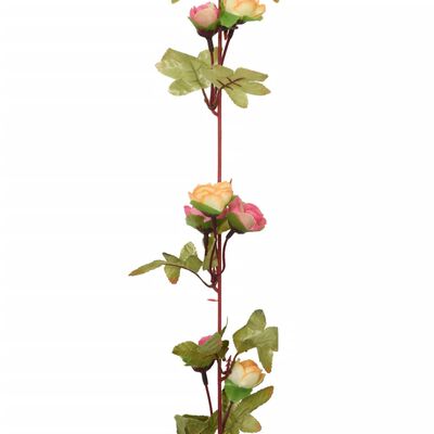 vidaXL Umělé květinové girlandy 6 ks růžové 215 cm