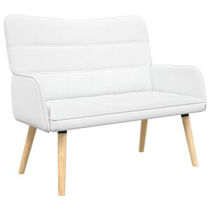 vidaXL Sofa pro dvě osoby B&iacute;l&aacute; 115 x 61 x 87 cm Textil