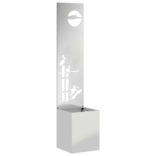 vidaXL Soukrom&iacute; na zahradě Stř&iacute;brn&aacute; 32 x 150 cm Pozinkovan&aacute; ocel