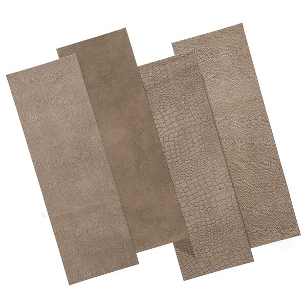 WallArt Kožen&eacute; n&aacute;stěnn&eacute; panely Stubbs smokey taupe 16 ks