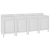 vidaXL Gastro pracovn&iacute; stůl se skř&iacute;ňkou 240 x 60 x 96 cm nerezov&aacute; ocel