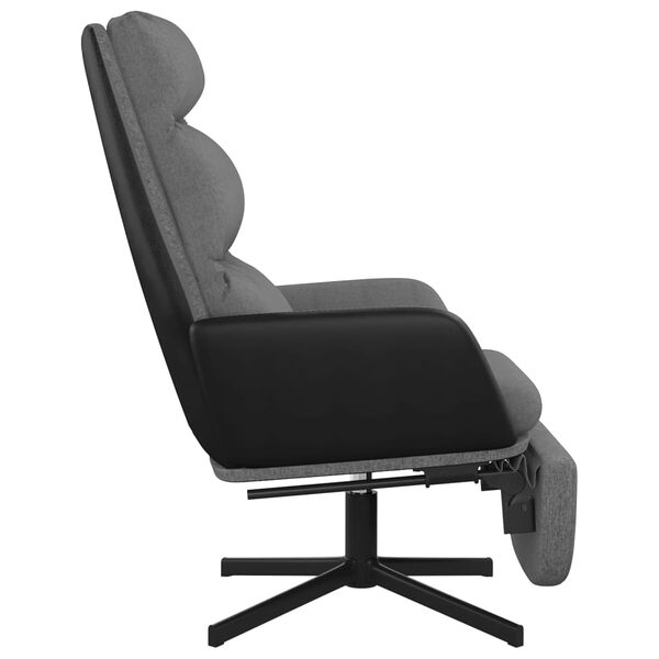 vidaXL Relaxačn&iacute; křeslo s podnožkou světle &scaron;ed&eacute; textil