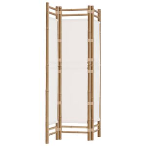 vidaXL Skl&aacute;dac&iacute; 3panelov&yacute; parav&aacute;n 120 cm bambus a pl&aacute;tno