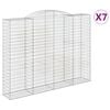vidaXL Klenut&eacute; gabionov&eacute; ko&scaron;e 7 ks 300x50x220/240cm pozinkovan&eacute; železo