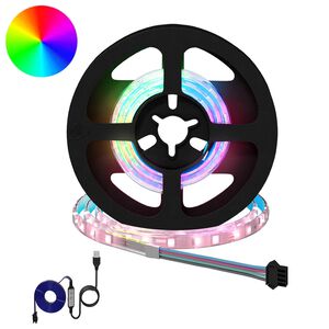 vidaXL LED p&aacute;s 2 ks Čern&aacute; a průhledn&aacute; Měď a plast