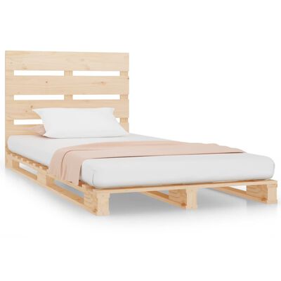 vidaXL Rám postele 75 x 190 cm masivní borovice Small Single