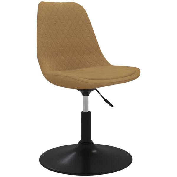 vidaXL Otočn&eacute; j&iacute;deln&iacute; židle 6 ks hněd&eacute; samet