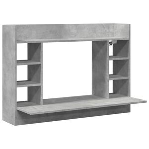 vidaXL N&aacute;stěnn&yacute; psac&iacute; stůl betonově &scaron;ed&yacute; 105x48x75 cm kompozitn&iacute; dřevo
