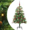 vidaXL Uměl&yacute; v&aacute;nočn&iacute; stromeček Zelen&aacute; 150 cm PVC a kov