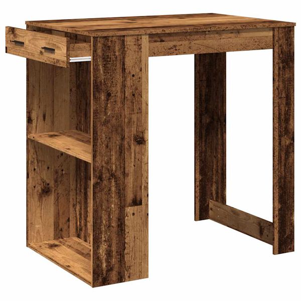 vidaXL Barov&yacute; stůl old wood 102 x 70 x 103,5 cm kompozitn&iacute; dřevo