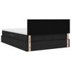 vidaXL Postel s &uacute;ložn&yacute;m prostorem a LED osvětlen&iacute;m Čern&aacute; 140 x 200 cm