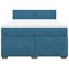 vidaXL Box spring postel s matrac&iacute; modr&aacute; 140 x 200 cm samet