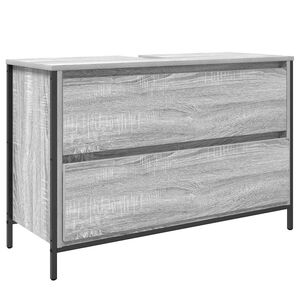 vidaXL Koupelnová skříňka s umyvadlem a zásuvkami Grey Sonoma