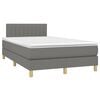 vidaXL Box spring postel s matrac&iacute; tmavě &scaron;ed&aacute; 120x190 cm textil