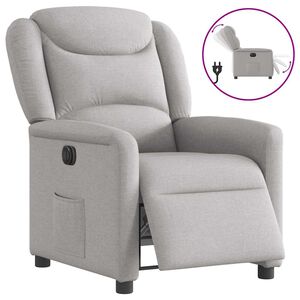 vidaXL Elektrick&eacute; polohovac&iacute; křeslo obl&aacute;čkově &scaron;ed&eacute; textil