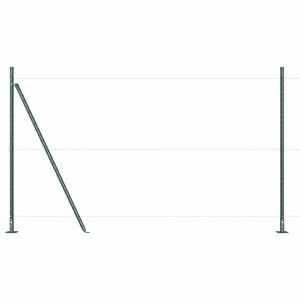 vidaXL Plotové sloupky 13 pcs Zelená Ø32mm 170 cm Pozinkovaná ocel