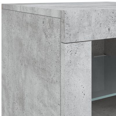 vidaXL Odkládací skříňky s LED osvětlením 2 ks betonově šedé kompozit