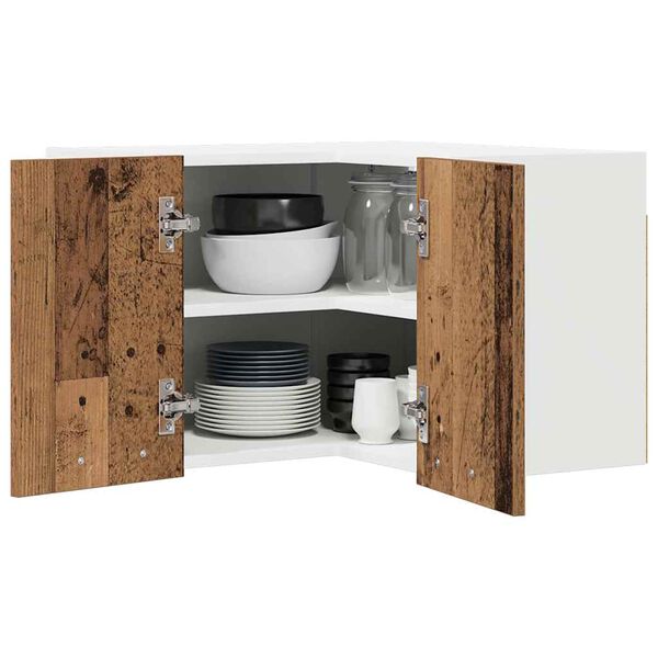 vidaXL Z&aacute;věsn&aacute; skř&iacute;ňka s &uacute;loži&scaron;těm Star&eacute; dřevo a b&iacute;l&aacute; 57 x 57 x 40 cm