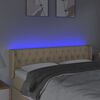 vidaXL Čelo postele s LED kr&eacute;mov&eacute; 163 x 16 x 78/88 cm textil