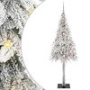 vidaXL V&aacute;nočn&iacute; stromeček s 300 LED diodami B&iacute;l&aacute; 210 cm PE a Ocel