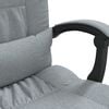 vidaXL Masážní polohovací kancelářské křeslo světle šedé textil
