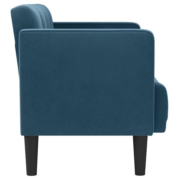 vidaXL Loveseat Sofa modr&aacute; 111 cm samet