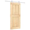 vidaXL Posuvn&eacute; dveře Př&iacute;rodn&iacute; a b&iacute;l&aacute; 90 x 210 cm Masivn&iacute; borov&eacute; dřevo