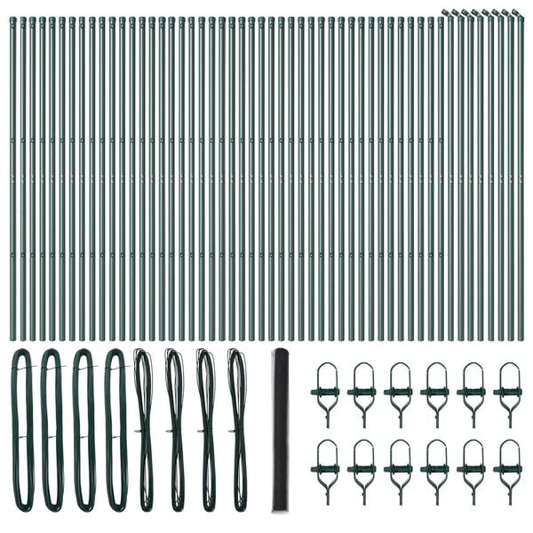 vidaXL Plotov&yacute; sloupek. &Scaron;ed&aacute; 100 x 1,6 m (s&iacute;ťka 36 mm) Ocel a PVC